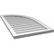 Ekena Millwork Quarter Round Top Right Surface Mount PVC Gable Vent w/ 2"W x 1-1/2"P Brickmould Frame, 22"W x 38"H GVPQR22X3802SN - alternate 3